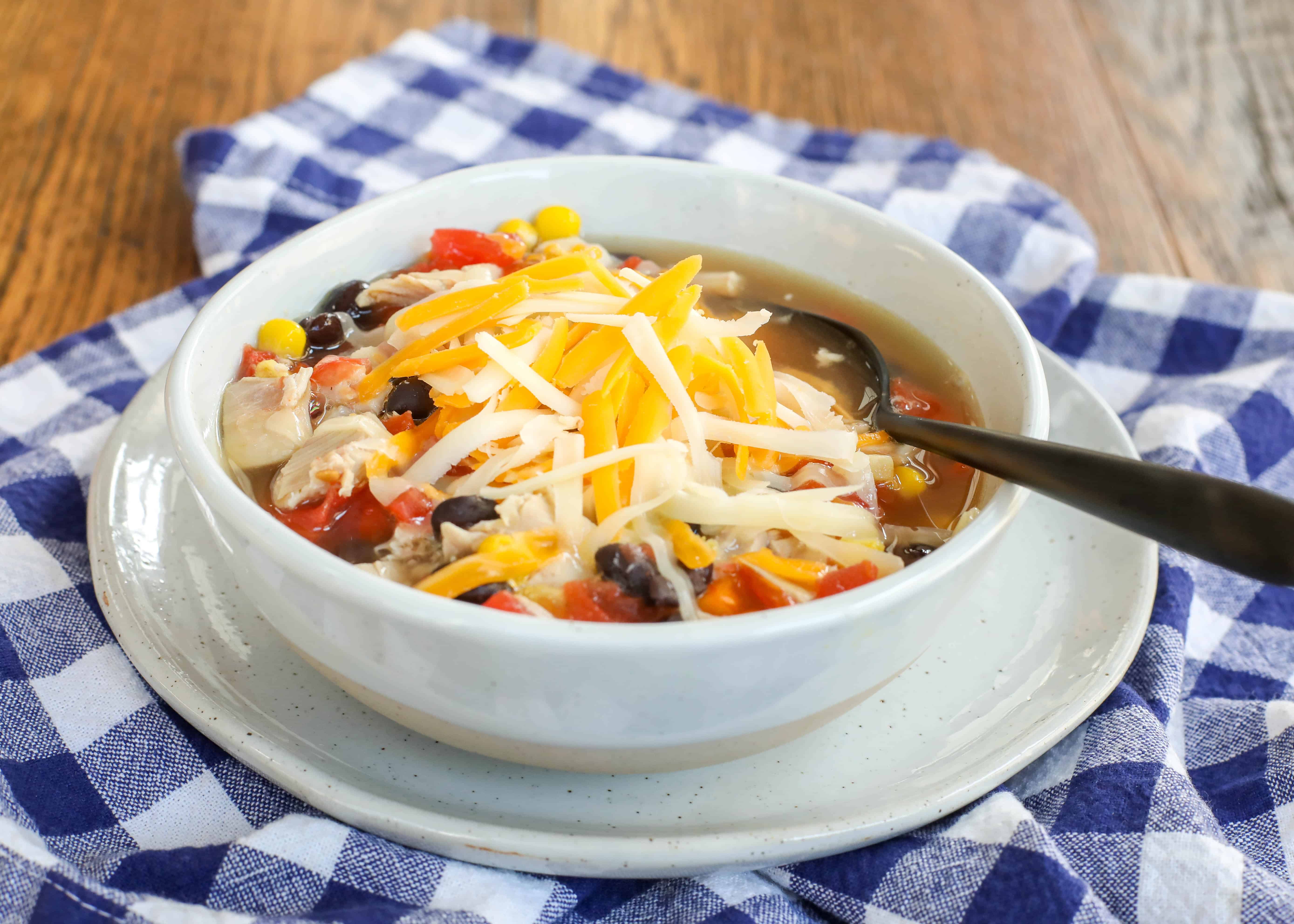 Flavorful 10-Minute Southwest Chicken Soup with Pantry Staples